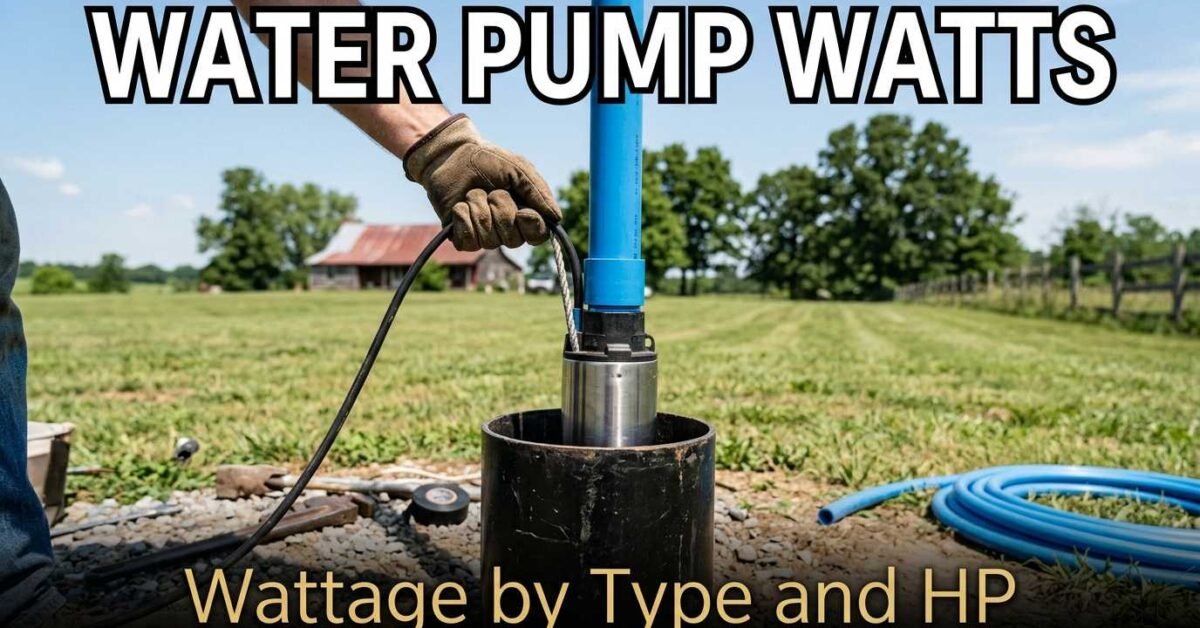How Many Watts Does a Water Pump Use? (By Type and HP)